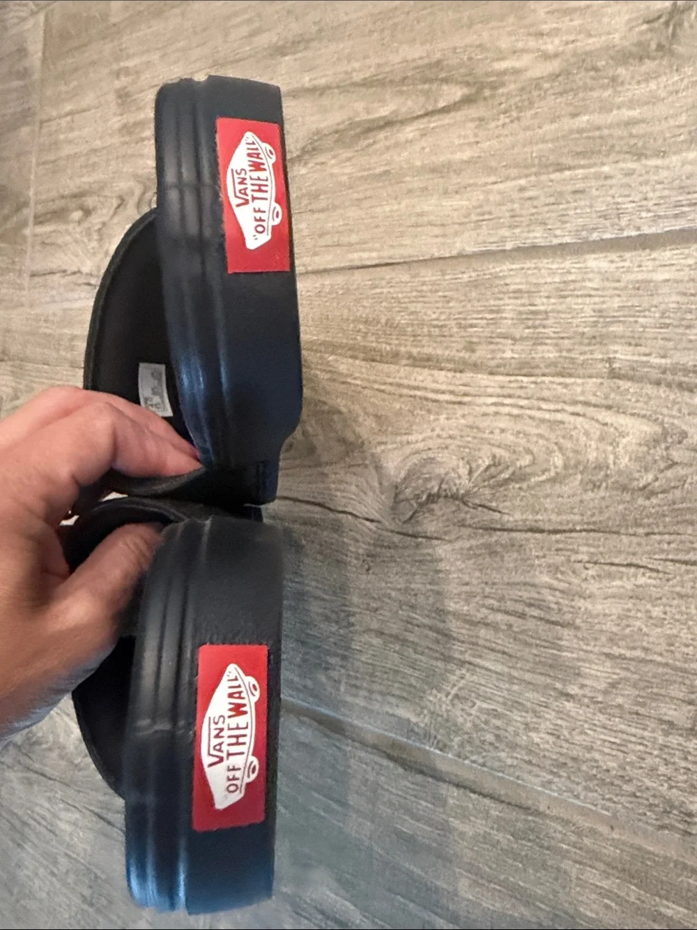 Vans Black Checkered Slip-On Slides